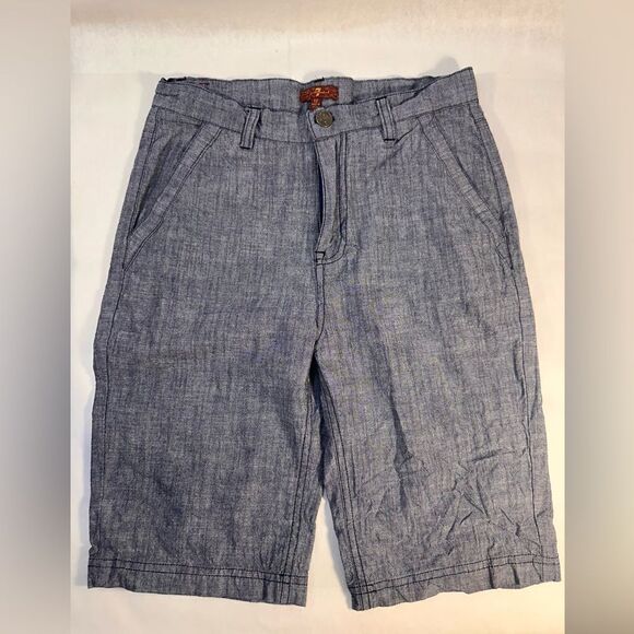 7 For All Mankind shorts - size 12 - chambray - light wash - Picture 1 of 4